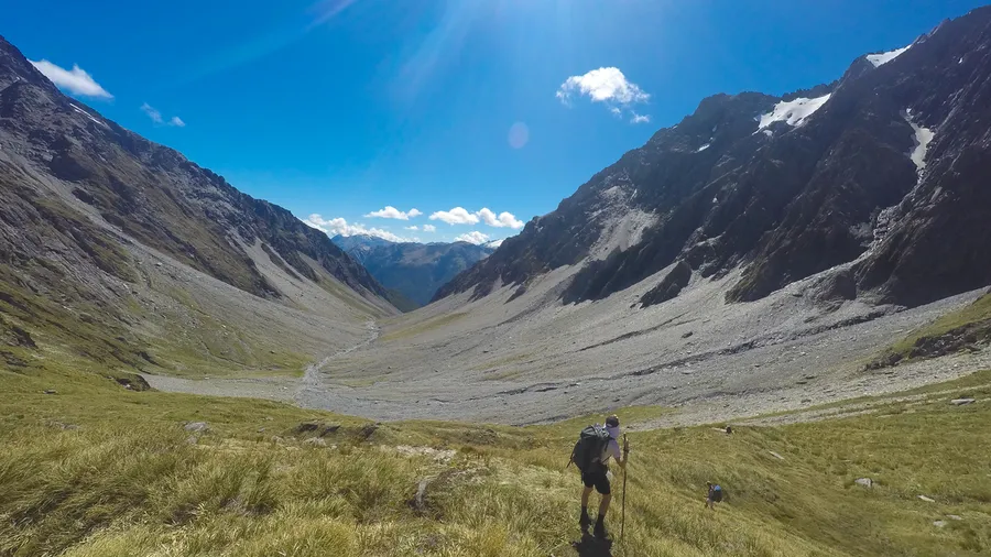 A three day hike over the Brodrick Pass, and a two day raft ride out in the south of New Zealand.